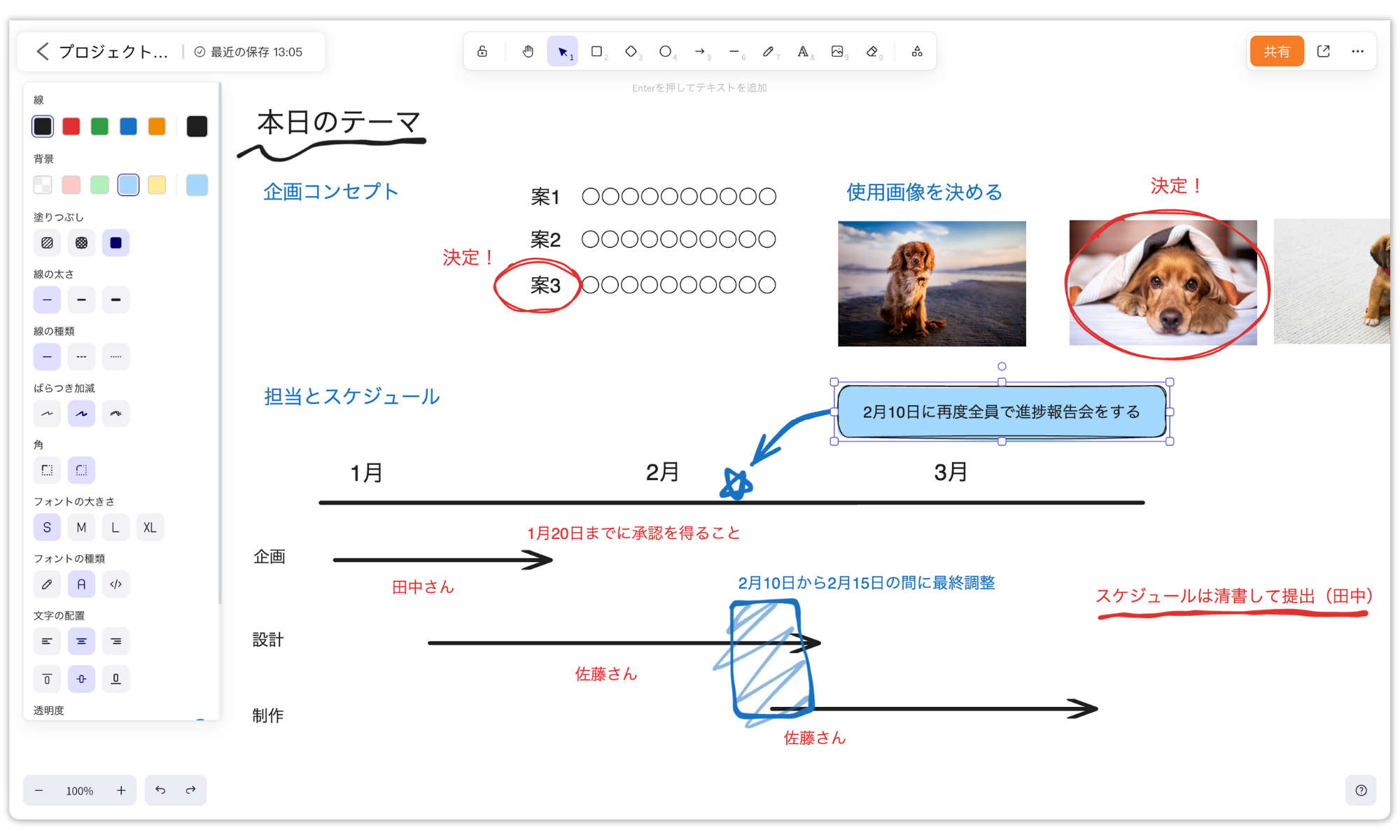 ホワイトボード全体イメージ