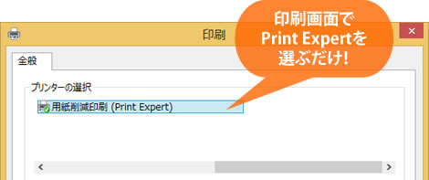 Print Expert操作画面